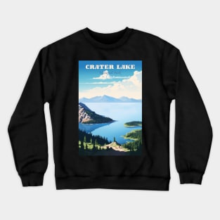 Crater Lake National Park Travel Poster Crewneck Sweatshirt